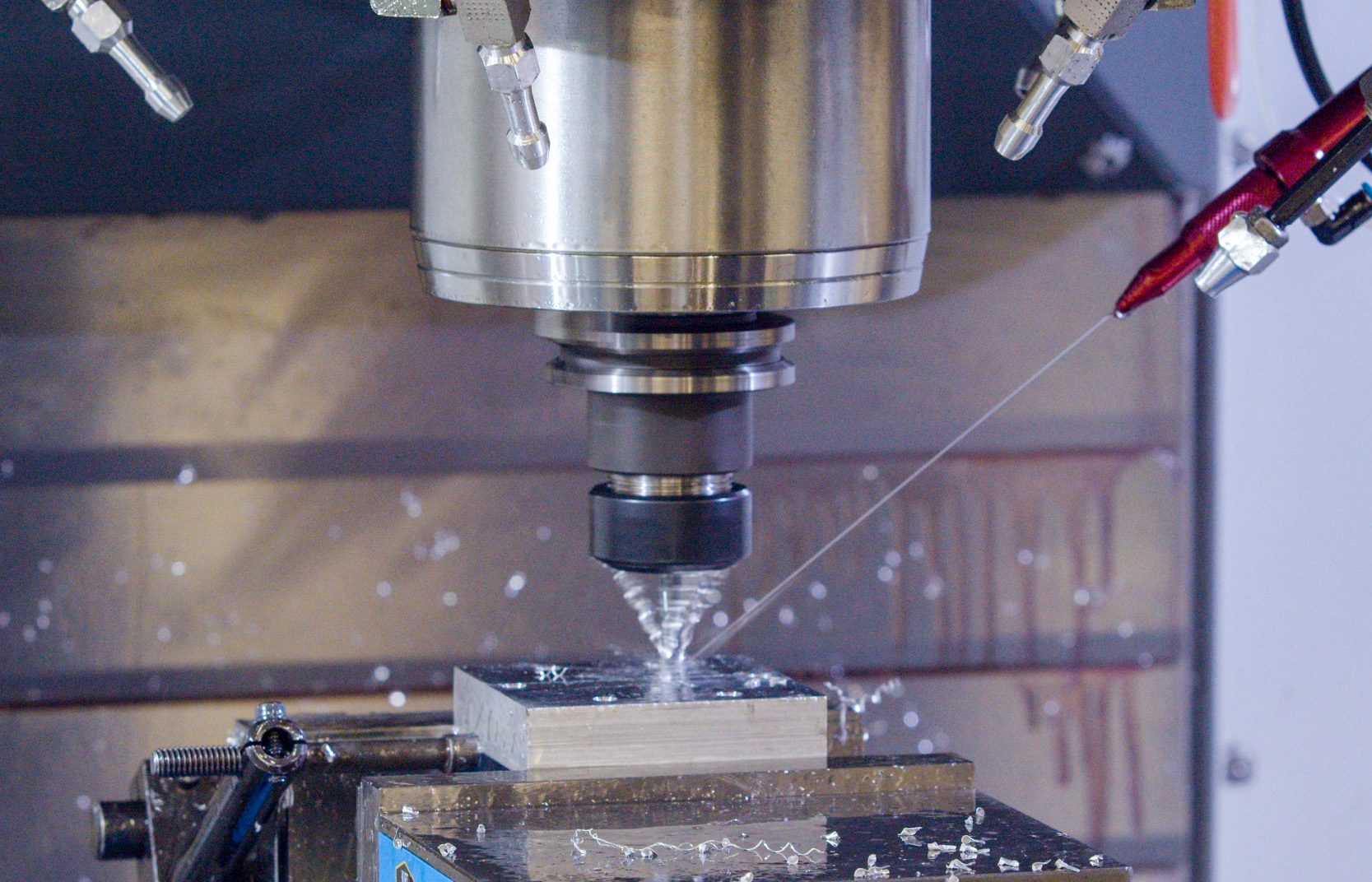 Precision CNC machining operation